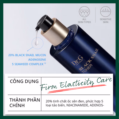 Nước cân bằng ốc sên đen Dr.G Black Snail Toner 150ml
