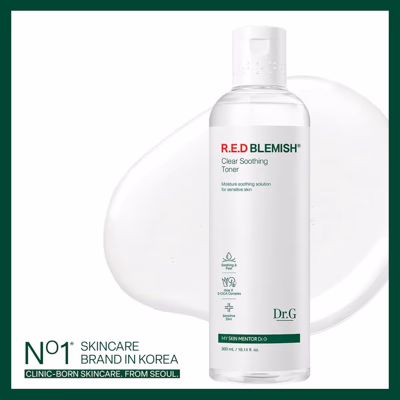 Nước cân bằng cấp ẩm và làm dịu Dr.G R.E.D Blemish Clear Soothing Toner 300ml