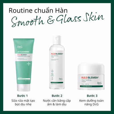 Nước cân bằng cấp ẩm và làm dịu Dr.G R.E.D Blemish Clear Soothing Toner 300ml