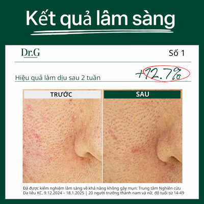 Mặt nạ làm dịu và cấp ẩm Dr.G R.E.D Blemish Hyal Cica Cooling Gel Mask