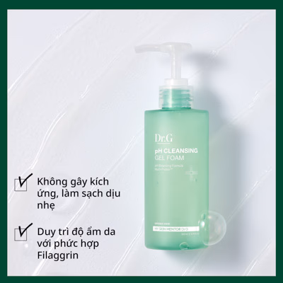 Gel rửa mặt tạo bọt dịu nhẹ Dr.G pH Cleansing Gel Foam 200ml