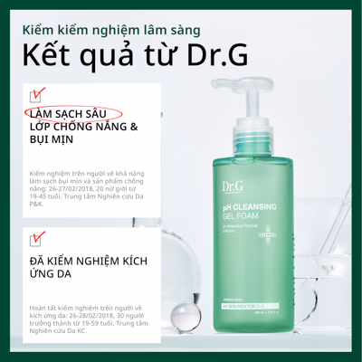 Gel rửa mặt tạo bọt dịu nhẹ Dr.G pH Cleansing Gel Foam 200ml