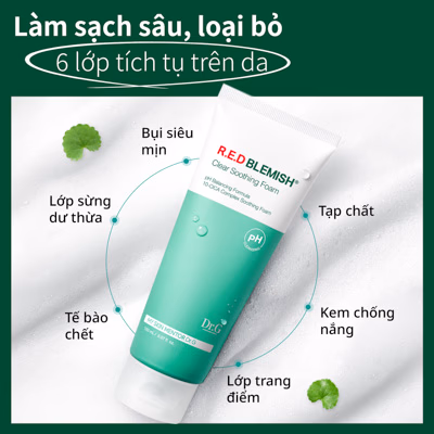 Sữa rửa mặt dịu nhẹ Dr.G pH R.E.D Blemish Clear Soothing Foam 150ml