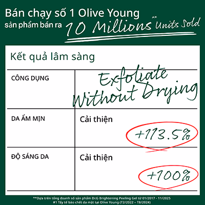 Gel tẩy tế bào chết dịu nhẹ Dr.G Brightening Peeling Gel 120ml