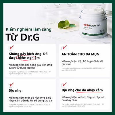 Kem dưỡng Dr.G R.E.D BLEMISH CLEAR SOOTHING CREAM 70ML