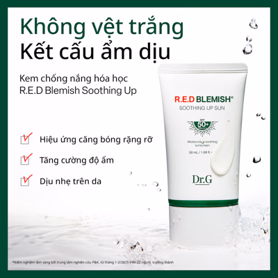 Kem CHỐNG NẮNG DỊU DA DR.G R.E.D BLEMISH SOOTHING UP SUN SPF 50+ PA++++